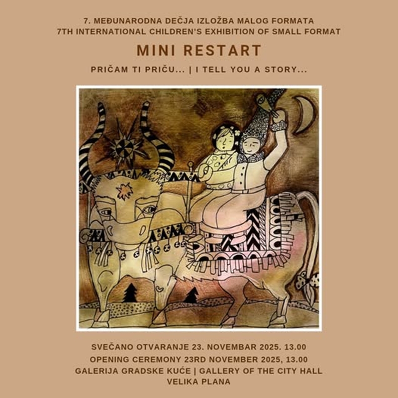 „Ликовно путовање“ на 7. Међународном дечјем ликовном конкурсу Мини рестАРТ „Причам ти причу…“